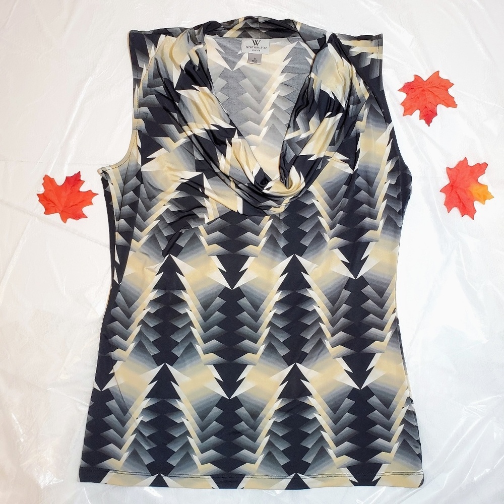 Worthington cowl neck sleeveless blouse. Size S